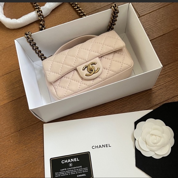 Super limited☀️☀️Chanel classic timeless mini rectangular top handle flap bag - Picture 15 of 16